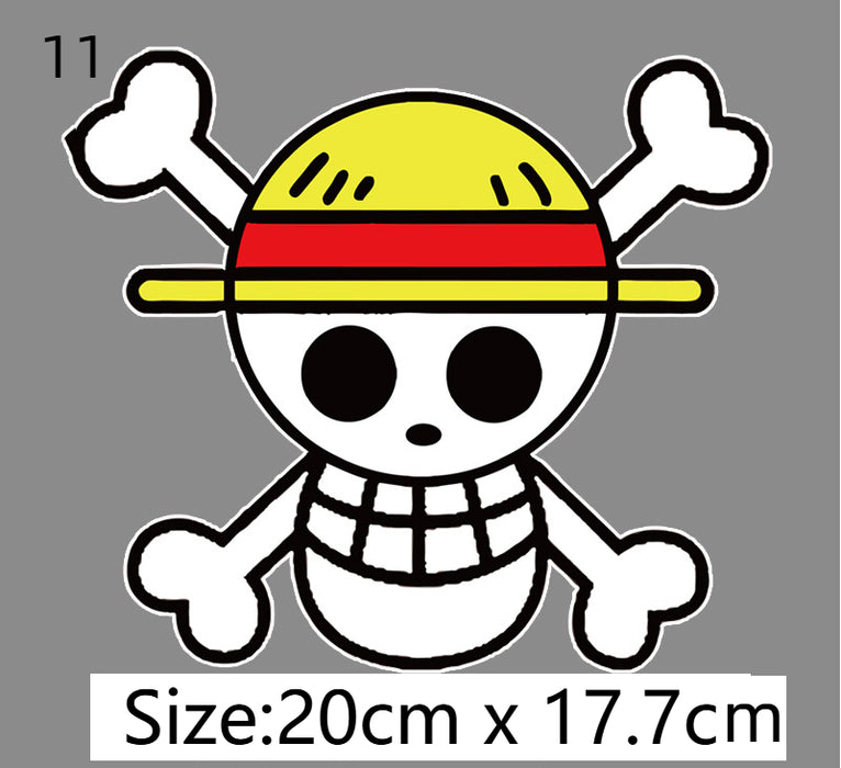 1Pcs Anime One Piece Luffy Car Stickers Body Scratches Cover Modified Decorative Car Stickers Bumper Stickers Pull Flowers