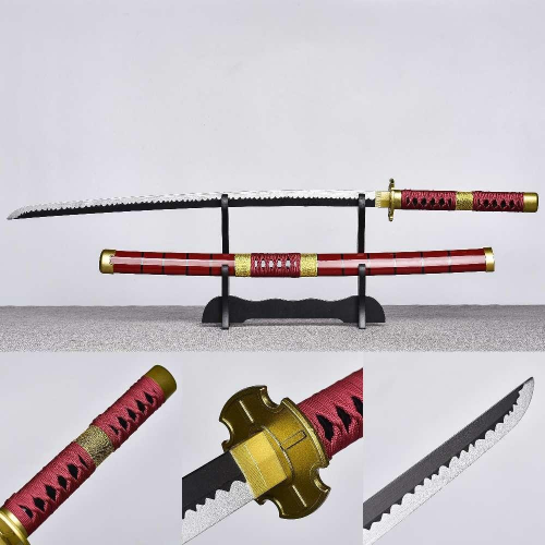 Wooden Sword with Scabbard - One Piece Roronoa Zoro Cosplay Sword