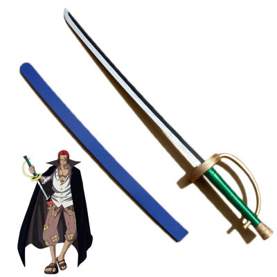 Wooden Sword with Scabbard - One Piece "Red-Haired" Shanks Cosplay Sword