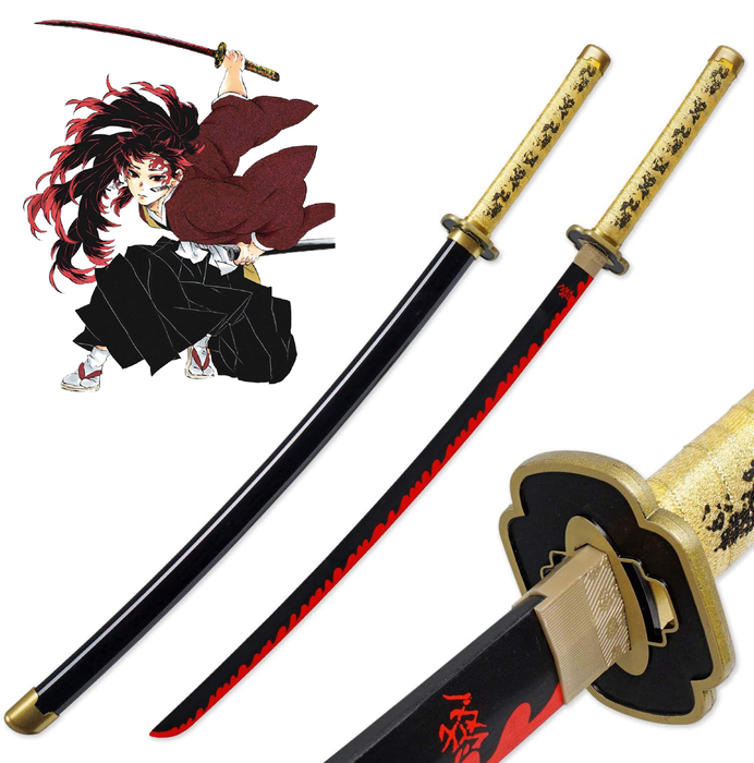 Wooden Sword with Scabbard - Demon Slayer Tsugikuni Yoriichi Cosplay