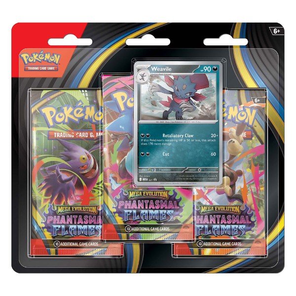 PKM - Mega Evolutions Phantasmal Flames Three-Booster Blister