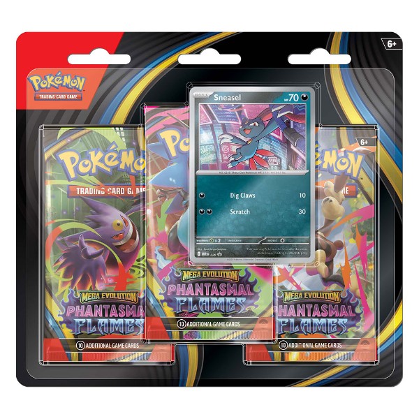 PKM - Mega Evolutions Phantasmal Flames Three-Booster Blister