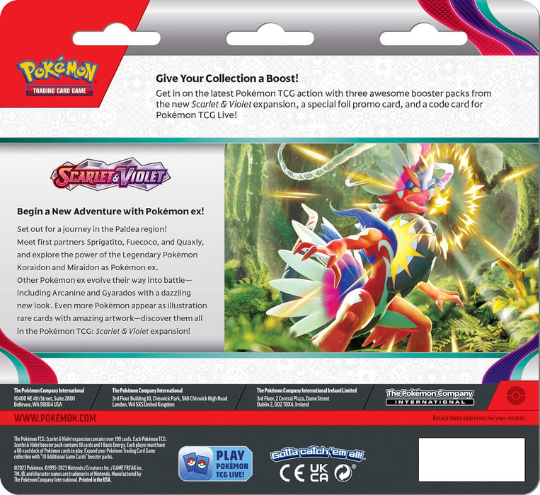 Pokémon TCG: Scarlet and Violet Triple Pack - Dondozo (3 Boosters and Foil Promo Card)