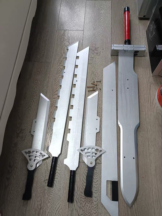 Wooden Sword - Final Fantasy - Cloud Strife's Fusion "Buster Sword" 7PCS Sword 130CM