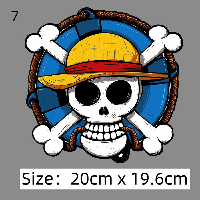 1Pcs Anime One Piece Luffy Car Stickers Body Scratches Cover Modified Decorative Car Stickers Bumper Stickers Pull Flowers