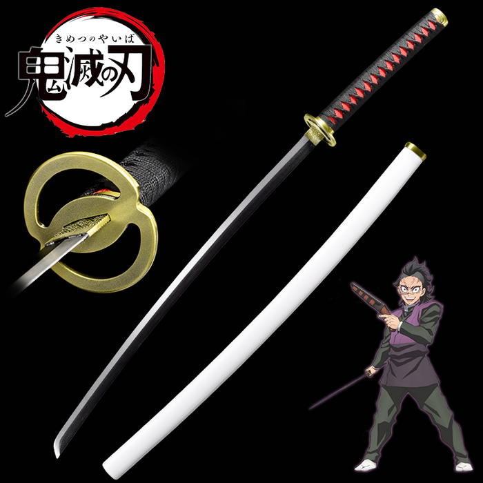 Metal sword Demon Slayer Carbon Steel Katana Anime Shinazugawa Genya′s Sword Cosplay 4115