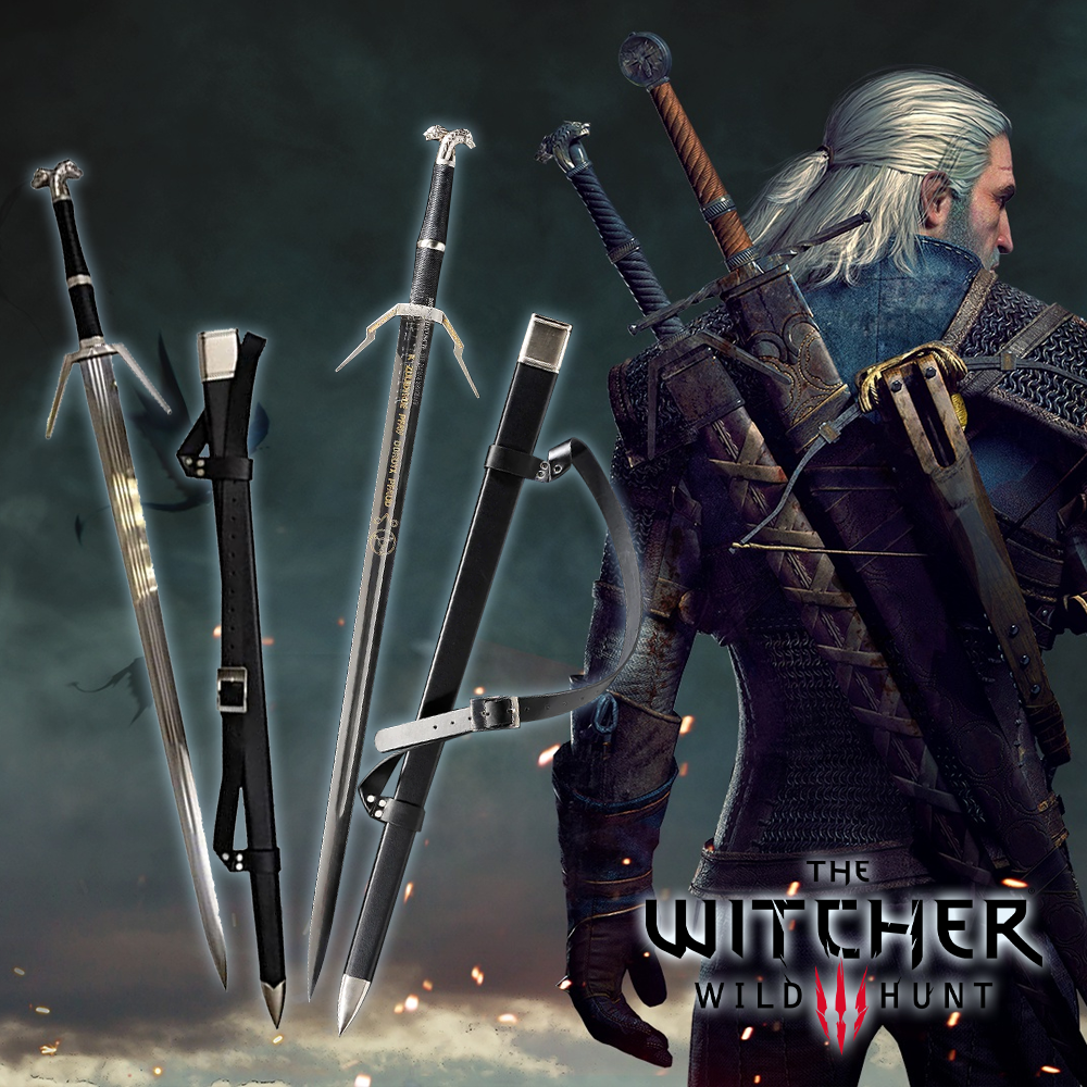 Metal Sword The Witcher 3 Wild Hunt Geralt Of Rivia Silver SwordPre