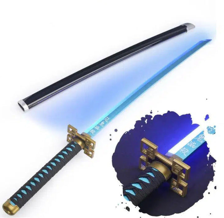 Demon Slayer Muichiro Light up Wooden Katana (Blue) G206