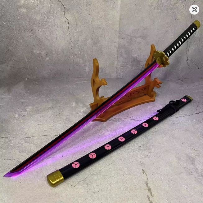 One Piece Zoro Shusui Light up Wooden Katana (Purple) G310