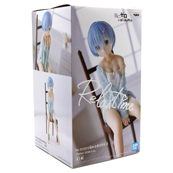 BANDAI BANPRESTO Re:Zero Starting Life in Another World Relax time Rem Figure