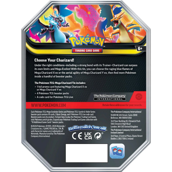 PKM POKEMON TCG: Ascended Heroes Charizard X/Y ex Tin (Assorted)
