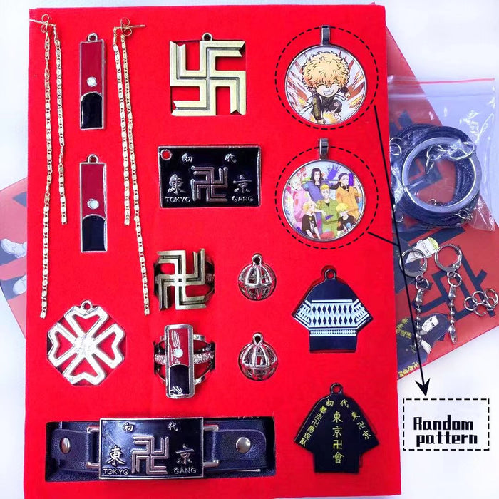Tokyo Revengers Wearing Pendant Ring Cosplay 12 pcs/set 1 Charm set accessories