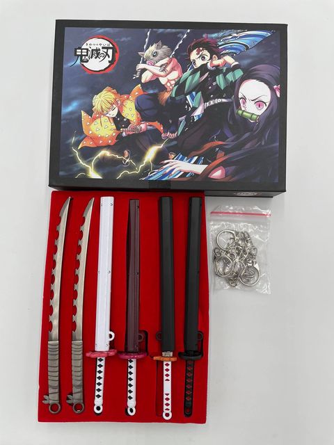 Demon Slayer Anime 6 Swords Charm set accessories