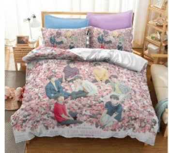 KPop BTS BT21 Duvet Cover with Pillow Cover Bedding Set