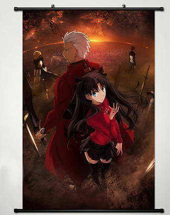 Wall Scroll - Fate Rin Tohsaka & Emiya — Anime House