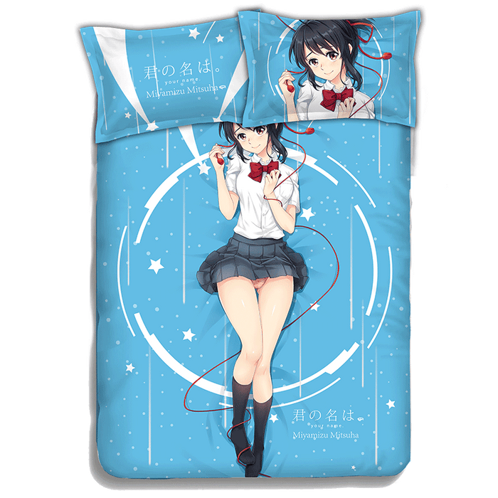 Your Name / Kimi No Nawa - Mitsuha - Anime 4pc Duvet Bedding Set