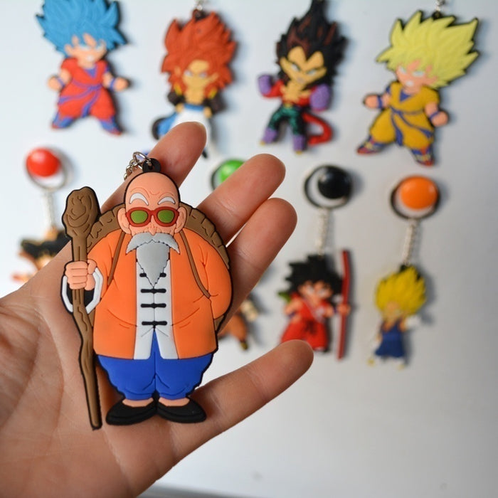 Dragon Ball Z Pvc Model Keychain Double Sides Silicone accessories