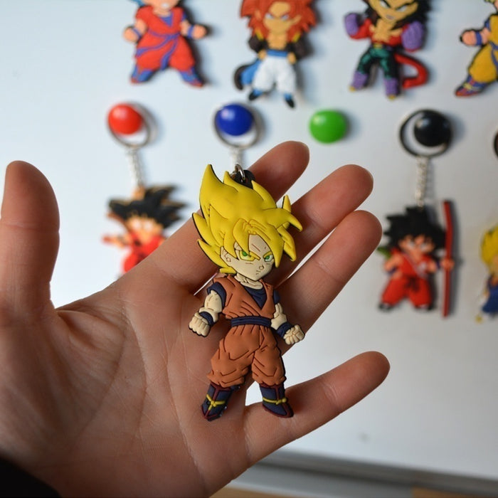 Dragon Ball Z Pvc Model Keychain Double Sides Silicone accessories