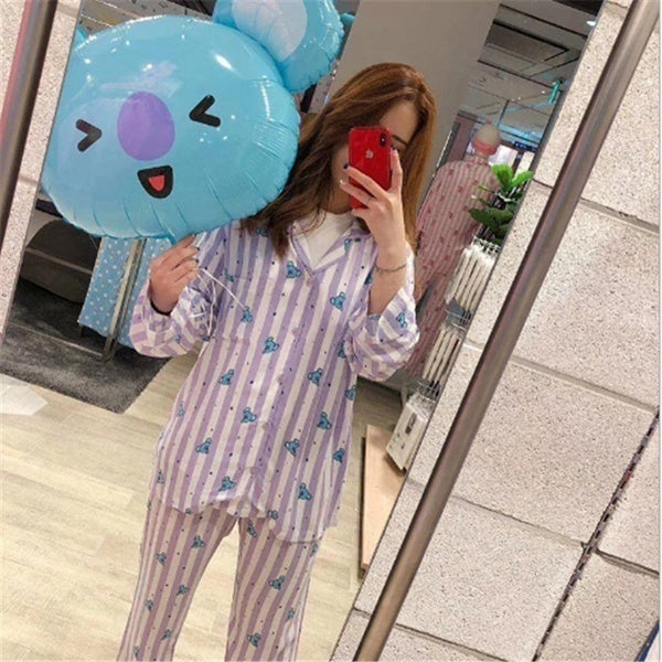 Sleepwear Pijama Bt21 Amazon Night Suit Bt21 Koya Pajamas Kpop BTS