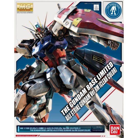 PRE-ORDER MG 1/100 The Gundam Base Limited Aile Strike Gundam Ver.RM Clear Color Plastic Model Limited 186267