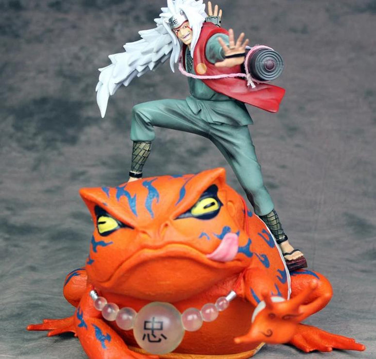 NARUTO SHIPPUDEN Jiraiya with Chief Toad Mount Myōboku Frog GamaBunta Figure