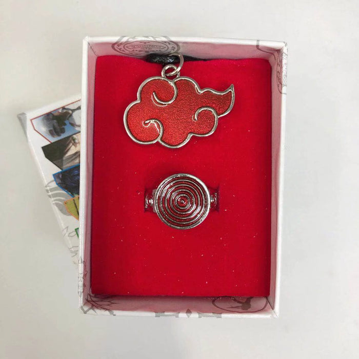 Naruto - Akatsuki Small 2pc Anime Gift box Set (Ring + Necklace)