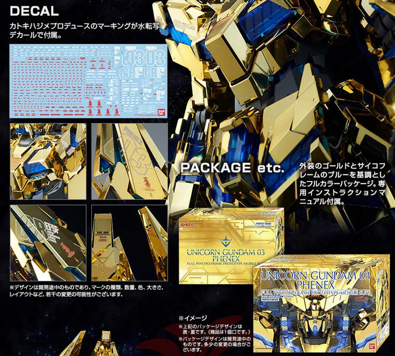 PRE-ORDER PG 1/60 RX-0 Unicorn Gundam No.3 Phoenix Limited Edition