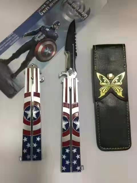 Captain America Avengers Butterfly Knife