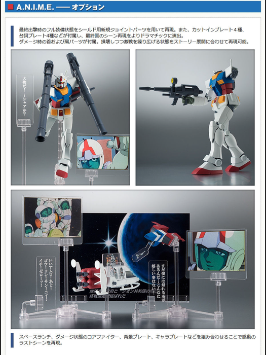 Robot Tamashii SIDE-MS RX-78-2 Gundam Ver. A.N.I.M.E. Final Battle Form Limited Edition