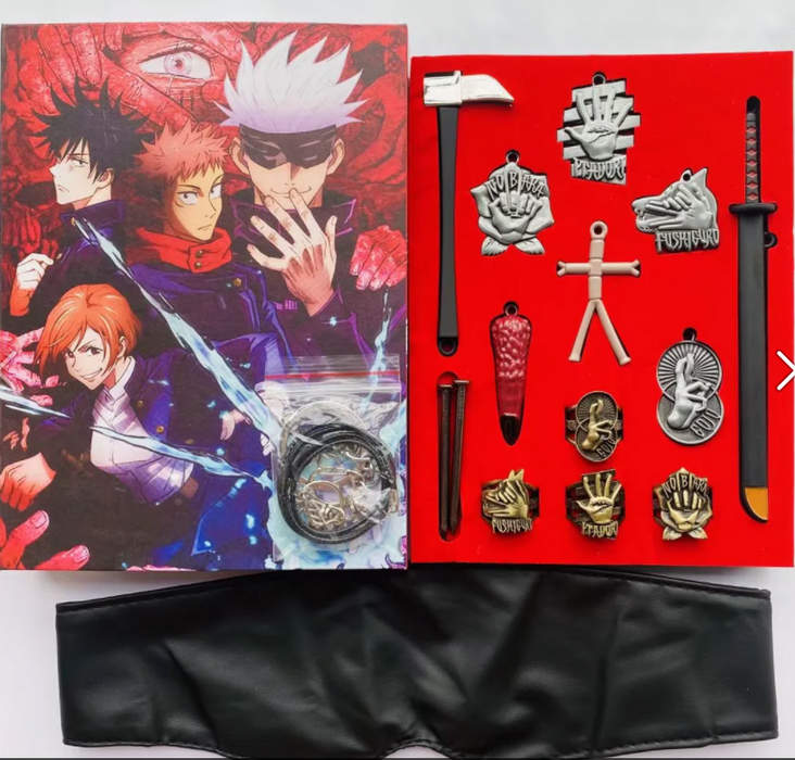 Anime Sorcery Fight Jujutsu Kaisen 14pc / 15pc Cosplay Props Necklace Keychain Pendant Gift Box Set