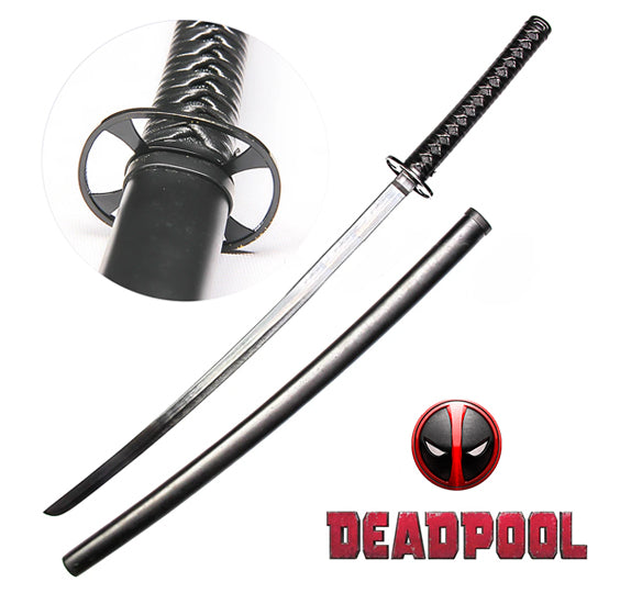 Metal Sword - Marvel Deadpool Double Twin Katana Sword Set 317a
