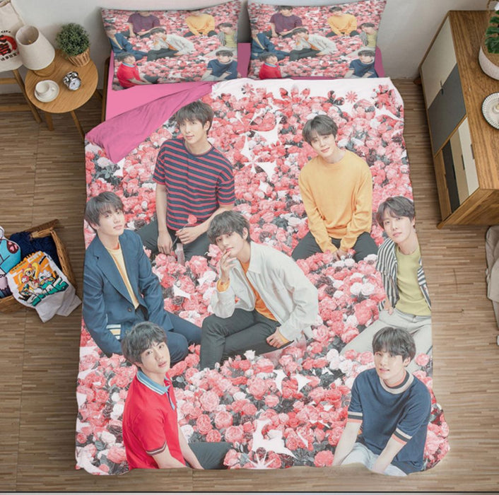 KPop BTS BT21 Duvet Cover with Pillow Cover Bedding Set — Anime House