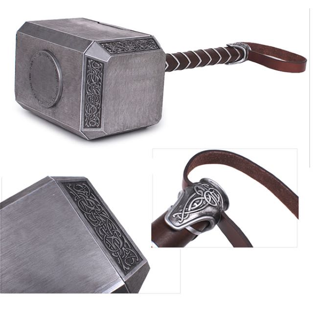 Marvel Avengers: 1:1 Thor Hammer Brushed Stainless Steel  Cosplay Weapon 6003