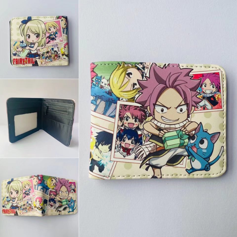 Fairy Tail Wallet Fairy Tail Anime Wallet - PU Leather Coin Purse With  Passport & ID Card Holder Style A3 Character ID Holder