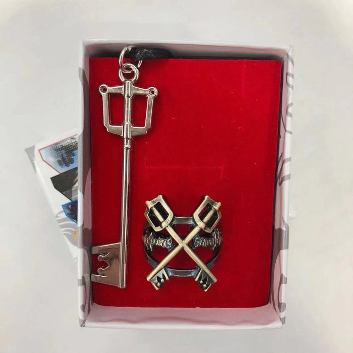 Kingdom Hearts - Kingdom Key Small 2pc Anime Gift box Set (Ring + Necklace)
